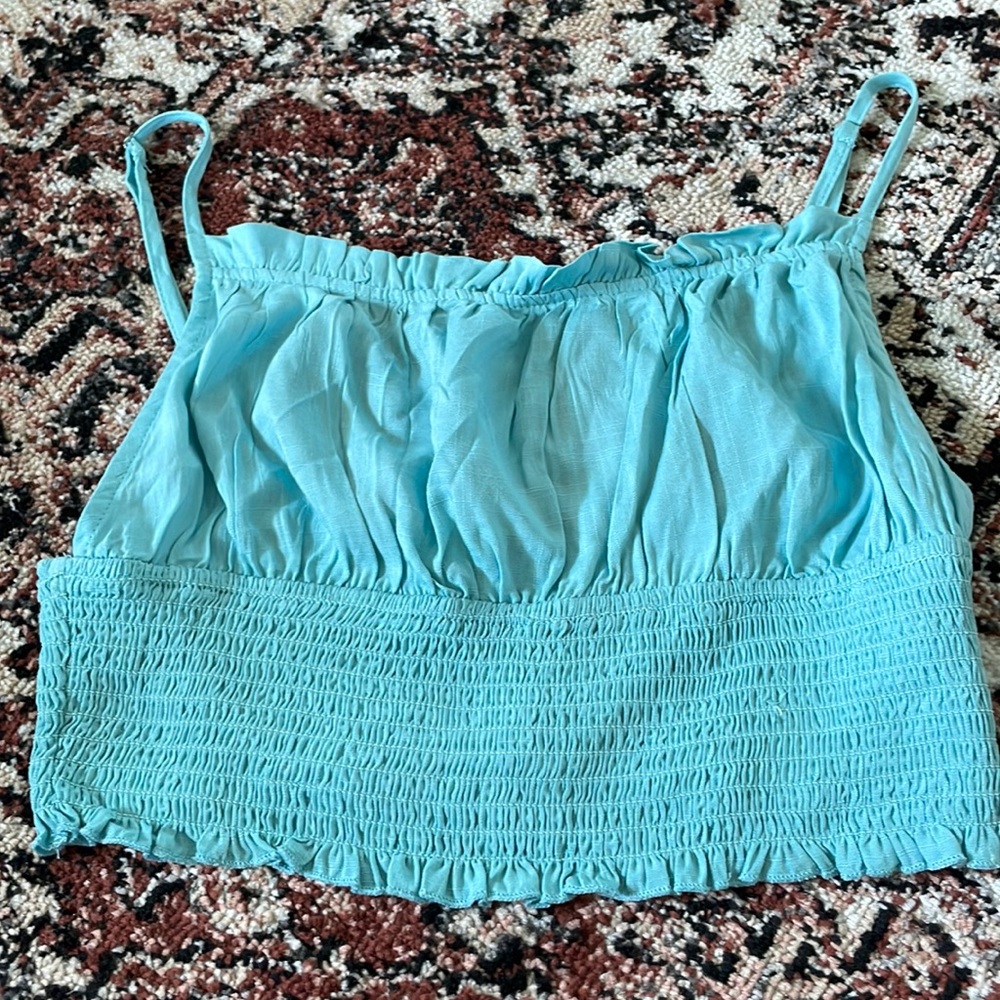 blue LA hearts top